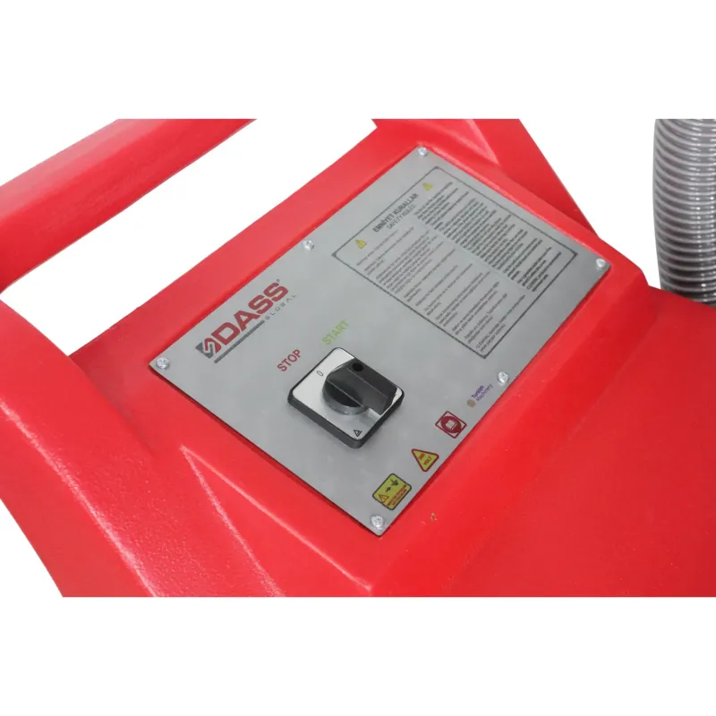 Asynchronous Motor Industrial Vacuum Cleaner with Steel Tank Suitable for Wet Suction Dass IVS 3.0X (Trifaze 2200 Watt)